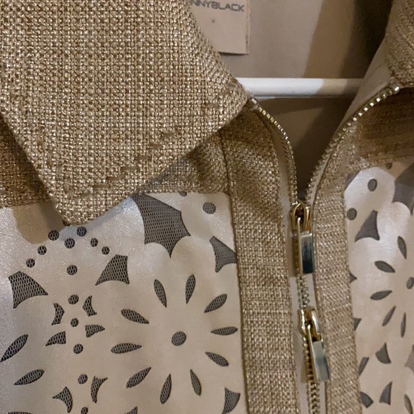 Laser-cut vinyl jacket to dress up your best winter whites, jeans,summer linens. - Picture 3 of 5